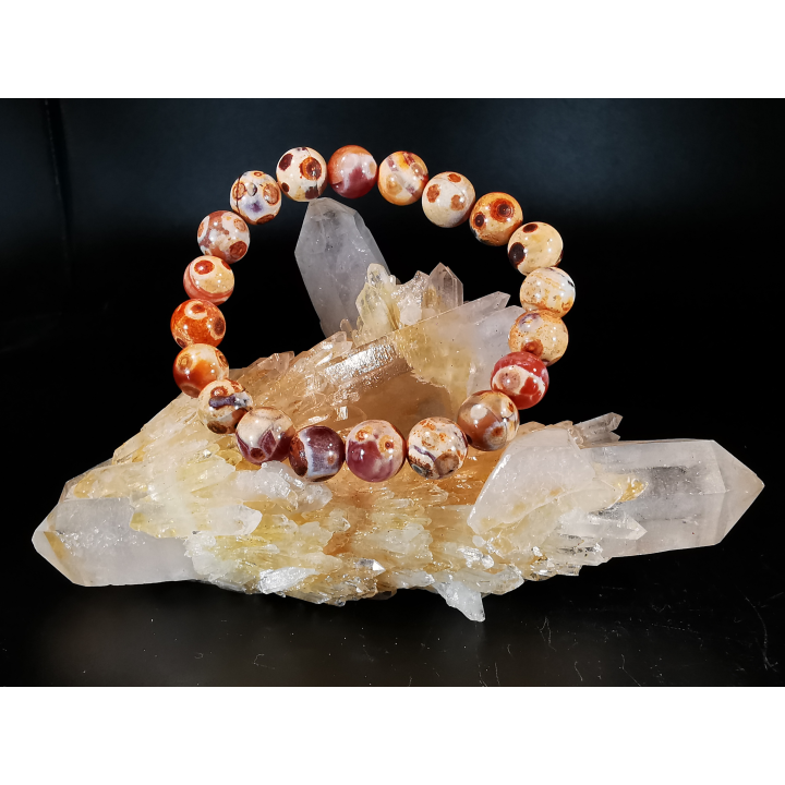 natural stone bracelet 8 mm: AGATE MEXICAINE