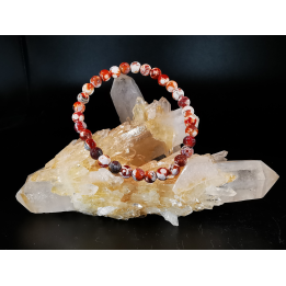 bracelet pierre naturelle 6 mm: AGATE MEXICAINE
