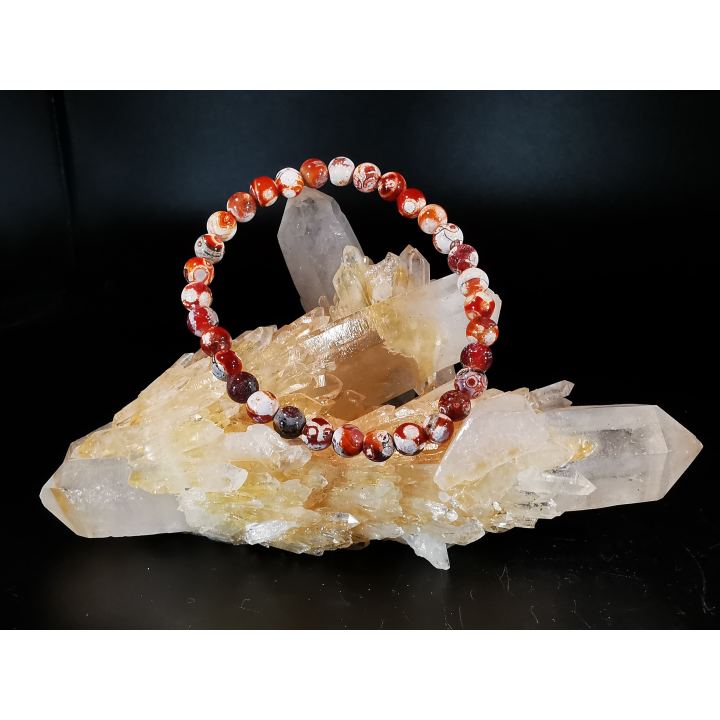 natural stone bracelet 6mm: AGATE MEXICAINE