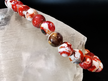 bracelet pierre naturelle 6 mm: AGATE MEXICAINE