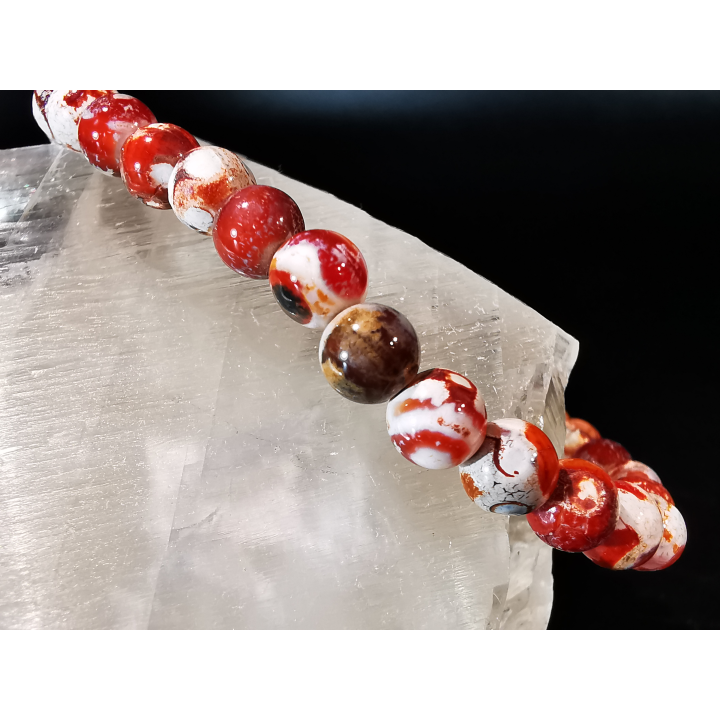 natural stone bracelet 6mm: AGATE MEXICAINE