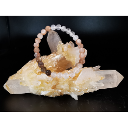 bracelet pierre naturelle 6 mm: PIERRE DE LUNE MIXTE