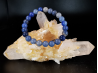 bracelet pierre naturelle 8 mm:  QUARTZ BLEU