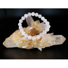 natural stone bracelet 8 mm: JADE BLANC
