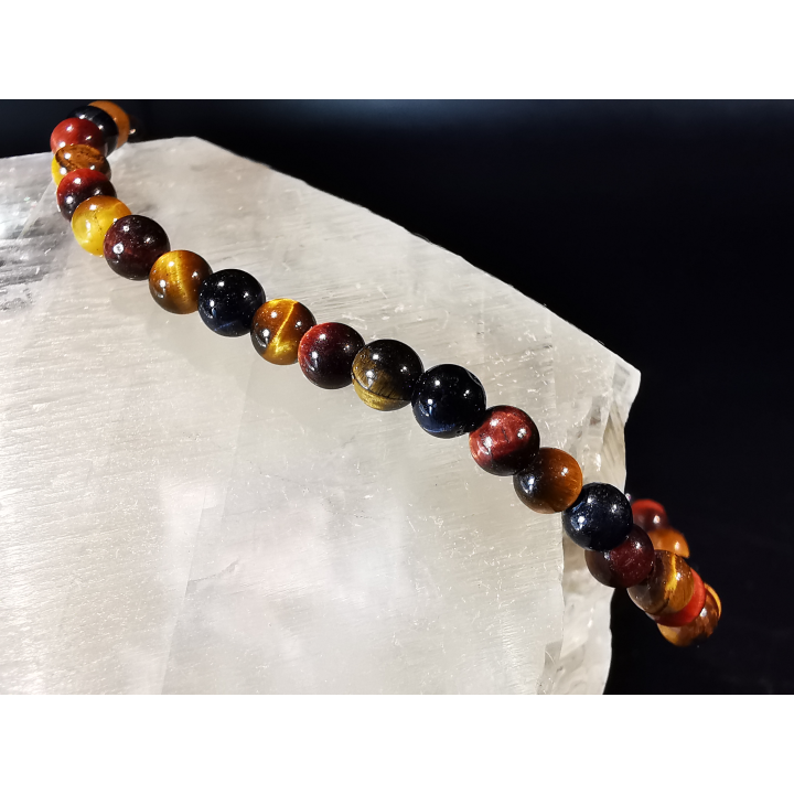 natural stone bracelet 4mm:  OEIL DE TIGRE