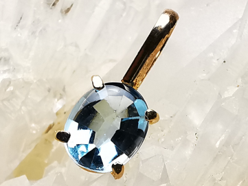 Pendentif : TOPAZE BLEUE