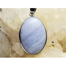 Pendentif : CALCEDOINE BLEUE