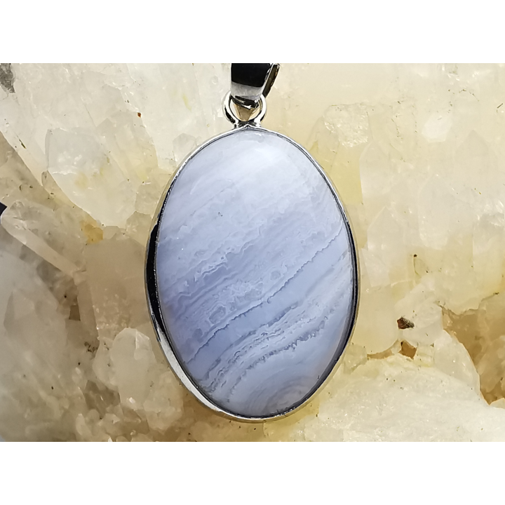 Pendant:  BLUE CHALCEDONY