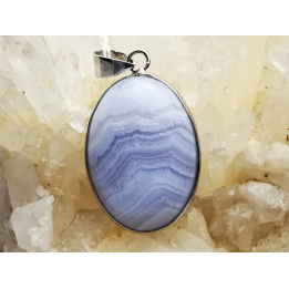 Pendant:  BLUE CHALCEDONY