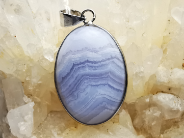 Pendentif : CALCEDOINE BLEUE