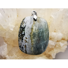 Pendentif :  JASPE ORBICULAIRE de Madagascar