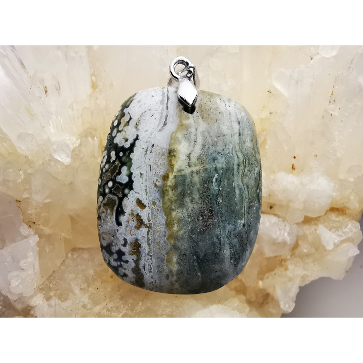 Pendant: JASPE ORBICULAIRE de Madagascar