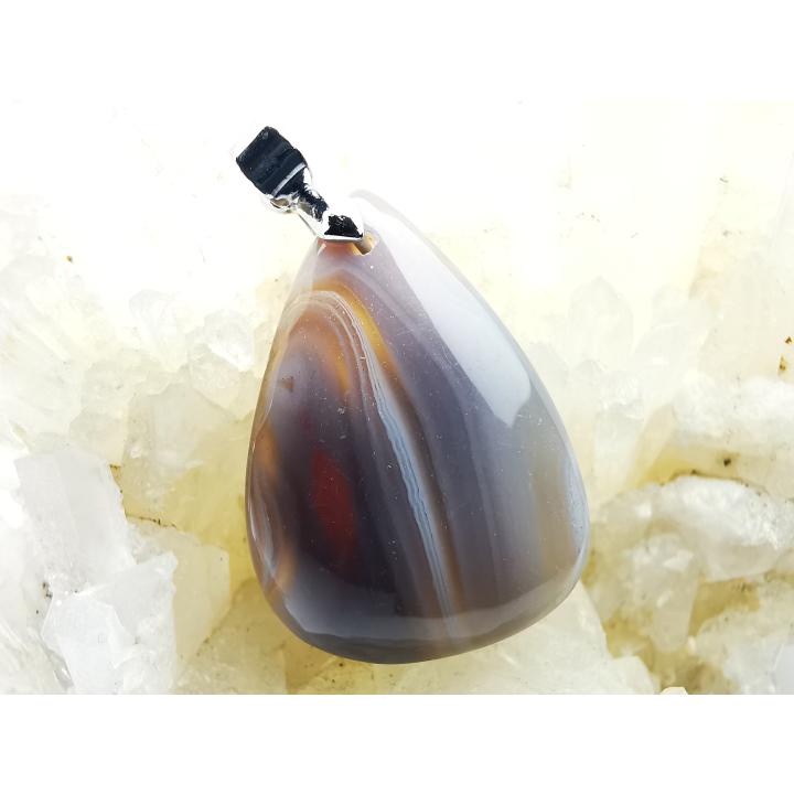 Pendentif : AGATE à bandes / Botswana