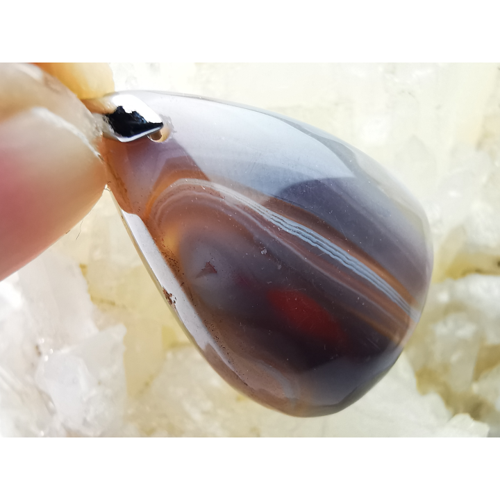 Pendentif : AGATE à bandes / Botswana