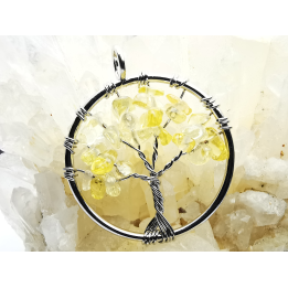 Pendentif : arbre de vie CITRINE