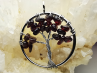 Pendentif : arbre de vie GRENAT