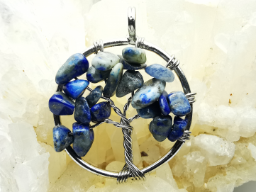 Pendentif : arbre de vie LAPIS LAZULI
