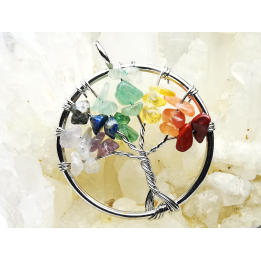 Pendentif : arbre de vie Multi-pierres
