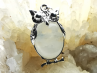 Pendentif : HIBOU QUARTZ LAITEUX