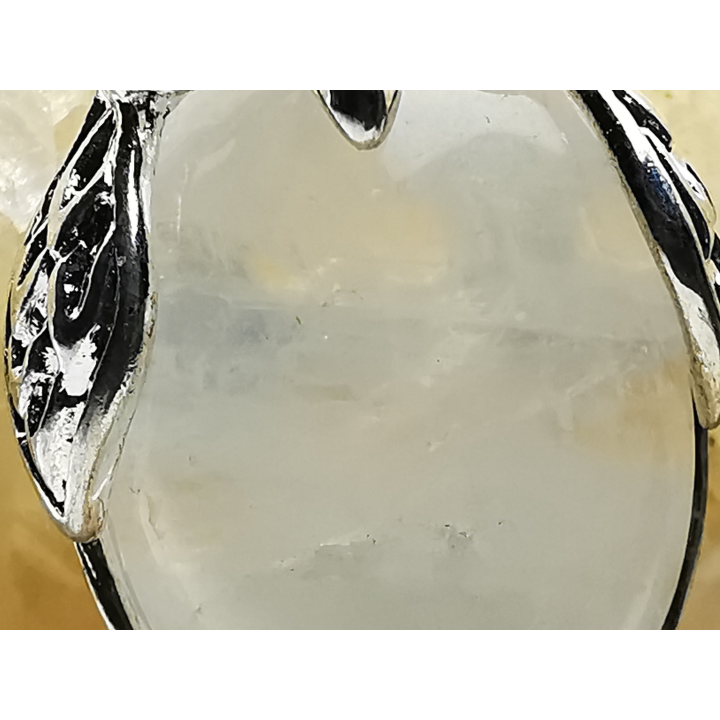 Pendentif : HIBOU QUARTZ LAITEUX