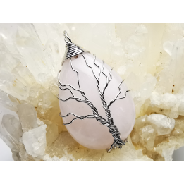 Pendentif : QUARTZ ROSE
