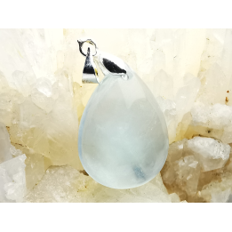 Pendentif : LABRADORITE blanche