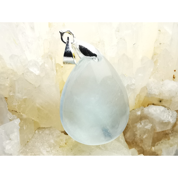 Pendentif : LABRADORITE blanche